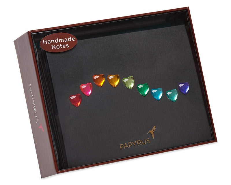 Papyrus Blank Cards with Envelopes, Rainbow Gems (6-Count) - Image 4